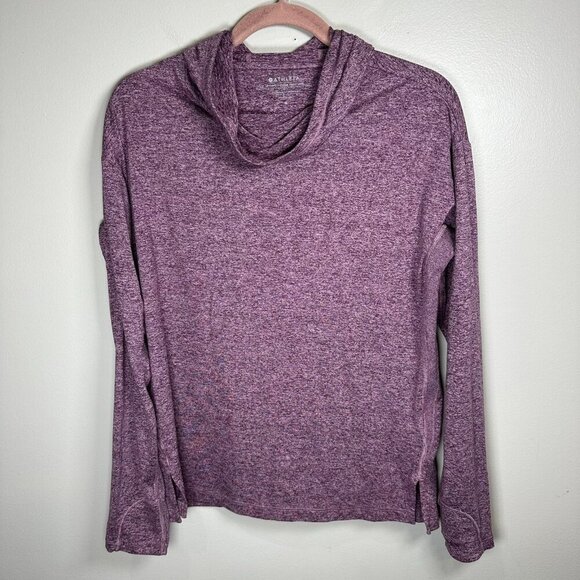 Athleta Uptempo II Hoodie Sweatshirt Size Medium Plum Purple Athletic Soft - Picture 1 of 10